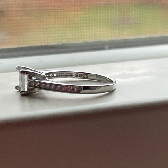 Sterling 925 Silver RingSimple Design Bridal  Ring - Picture 7 of 8